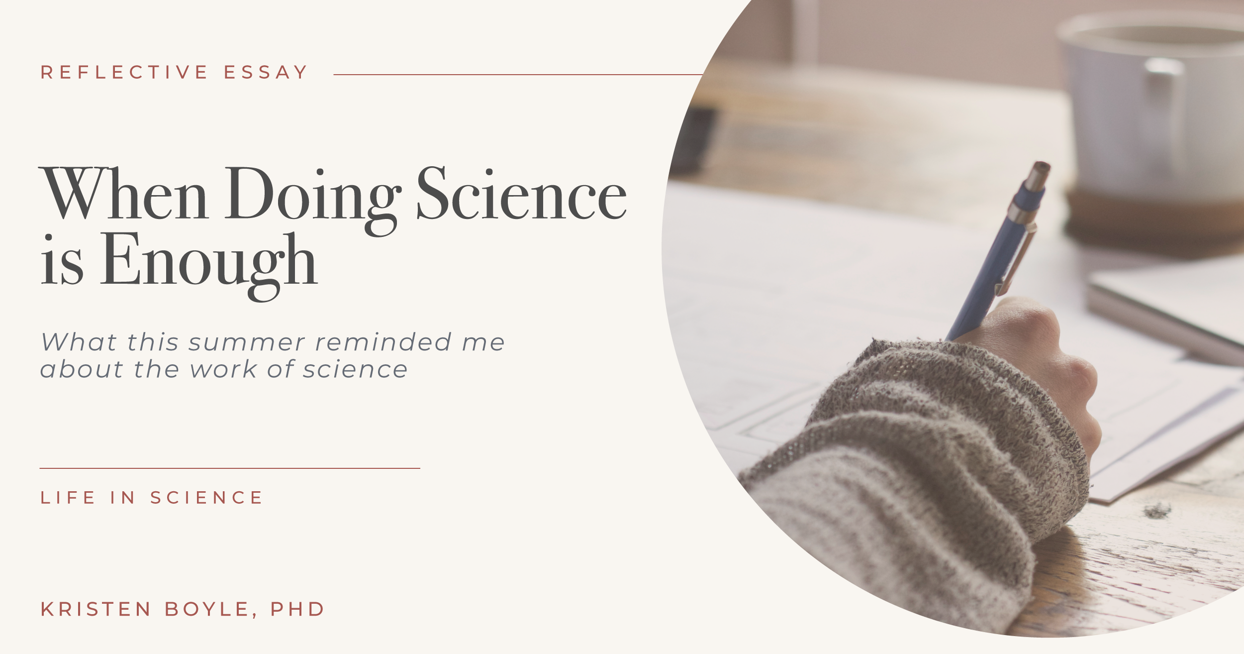 When doing science is enough